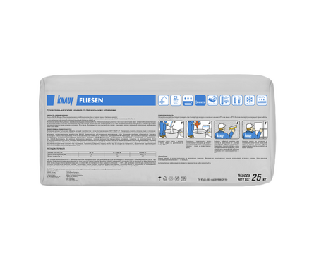 Клей плиточный KNAUF Флизен ПЛЮС С1 25 кг Фотография_1