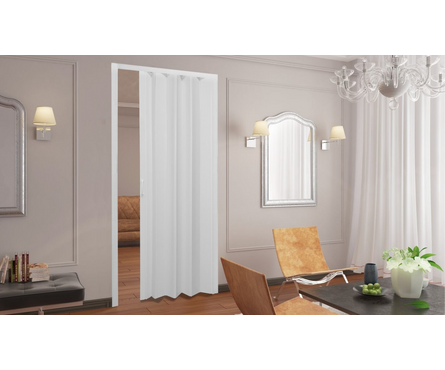 Дверь межкомнатная раздвижная ПВХ 840х2005 мм СТИЛЬ белая матовая Фотография_1