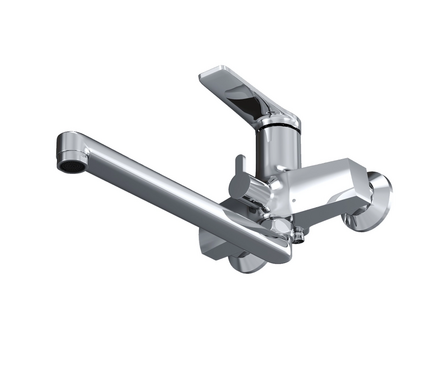 Смеситель для ванны однорычажный MIXLINE длинный гусак хром Unito 35к ML24-02 Фотография_3