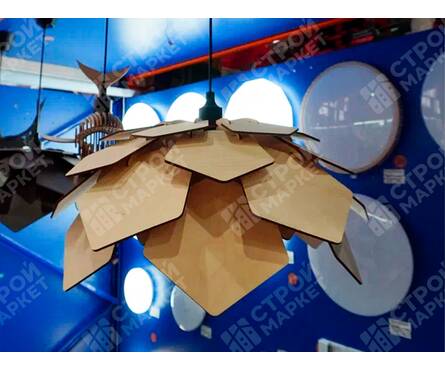 Светильник подвесной WL006-1P-560 NL, дерево светлое, Е27 Фотография_6