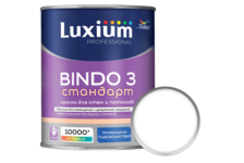 Краска интерьерная моющаяся глубокоматовая латексная ВД ЛЮКСИУМ ДЮЛАКС Bindo 3 белая БАЗА BW 1 л