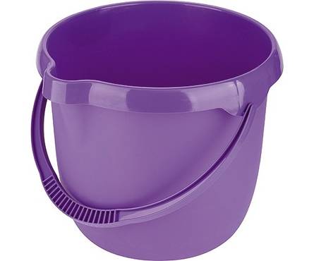 Ведро Elfe пластмассовое круглое 12 л, фиолетовое Фотография_0