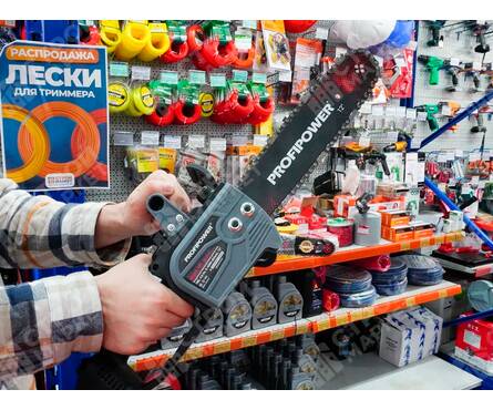 Пила цепная аккумуляторная бесщеточная 300 мм 18 В Li-ion 1 АКБ 4 А*ч, ЗУ PROFIPOWER Фотография_7