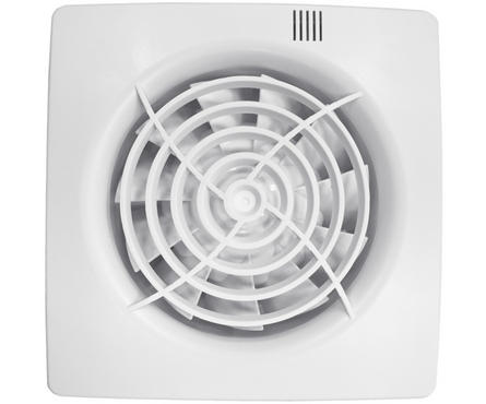 Вентилятор осевой вытяжной d 100 мм с укороченным патрубком Seicoi Floxy 100 White Фотография_0