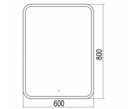 Зеркало 600х800 мм Кайман сенсорный выключатель светодиодная подсветка диммер и плавный пуск PrimaEco Фотография_2