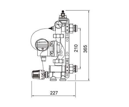 Узел насосно-смесительный комб. с регулировкой JH-1036 TIM Фотография_1
