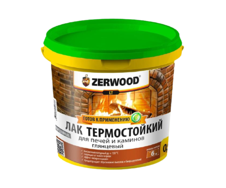 Лак термостойкий ZERWOOD LT для печей и каминов, 0.9 кг  Фотография_0