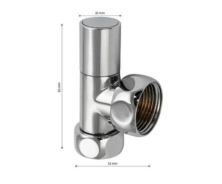 Кран для полотенцесушителя угловой 1x3/4 вн/вн (пара) САНАКС Фотография_1