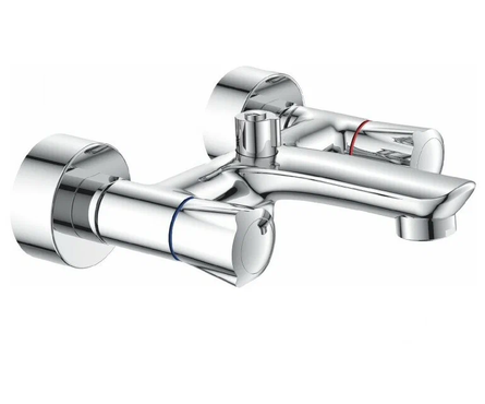 Смеситель для ванны двухвентельный CRON короткий гусак хром 1/2 кер CN61866 Фотография_1