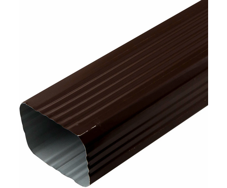 Труба водосточная МП 76х102х1000 мм (коричневый 8017) БЮДЖЕТ Фотография_1