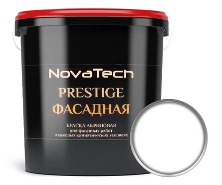 Краска фасадная NovaTech Facadework Prestige, белая, 15 кг Фотография_0