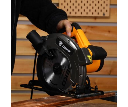 Пила циркулярная (дисковая) 1800 Вт, 5000 об/мин, пропил 65 мм, диск 190 мм лазер DKCS1800-190 DEKO Фотография_4