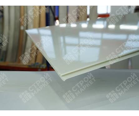 Панель ПВХ Белая глянцевая 375x3000x7.5 мм (1.125 м²) Фотография_3