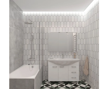 Тумба для ванной Космо 105 с умывальником Стиль 1050 Фотография_1