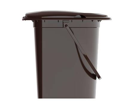 Туалет-ведро 17 л коричневое М1319 Фотография_2