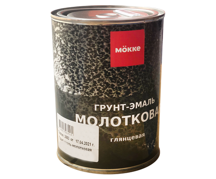 Грунт-эмаль Mokke молотковая, черная (1.8 кг) Фотография_0