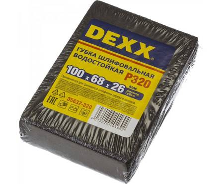 Губки шлифовальные DEXX четырехсторонняя AL2O3 средняя жесткость Фотография_0