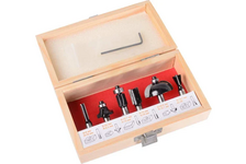 Набор фрез по дереву 6 шт хвостовик 8 мм кейс ВИХРЬ