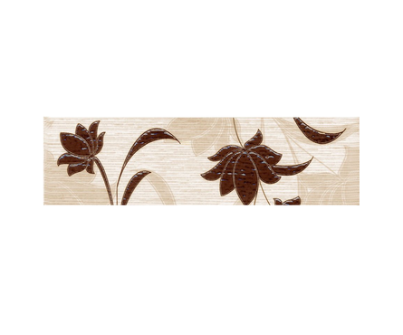 Бордюр Terracotta.Pro Laura Flowers 57х200 мм, коричневый Фотография_0