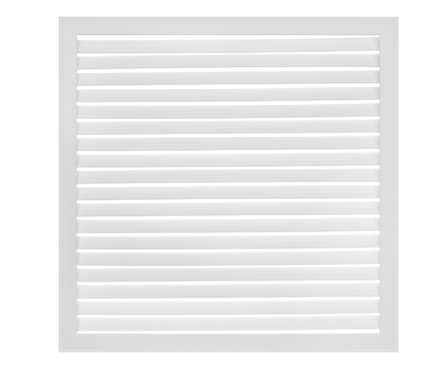 Решетка радиаторная ПВХ белая, 600x600 мм Фотография_1