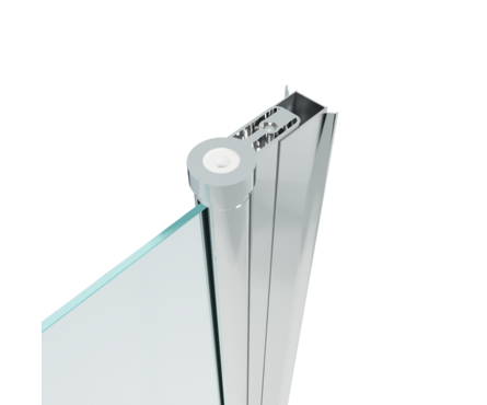 Штора на ванну 75х140 мм хром прозрачное стекло Соло Тритон Фотография_2