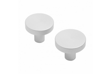 Ручка-кнопка мебельная StahiBuro AP2401 W матовый белый хром (2 шт/уп)