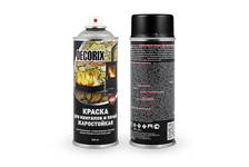 Аэрозольная краска Decorix жаростойкая для мангалов и печей +800°С,  графитовый черный, матовая