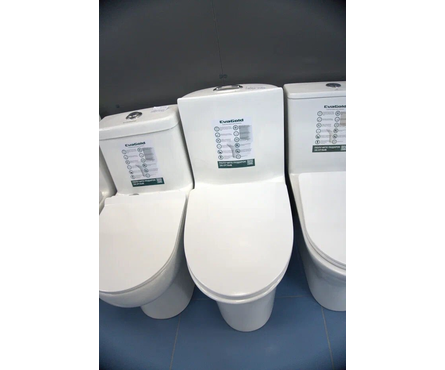 Унитаз-монолит EVA GOLD SM9612, безободковый ДП с быстрым съемом (с гофрой и подводкой) Фотография_3