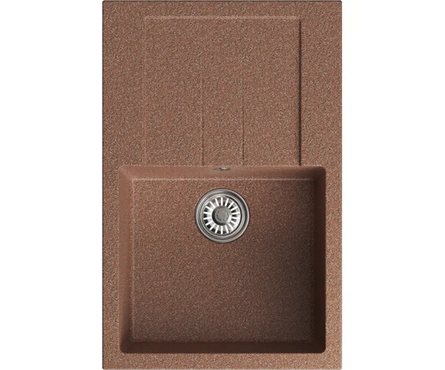 Мойка ML-GM31 с крылом терракотовая 770х500х190 мм Фотография_1