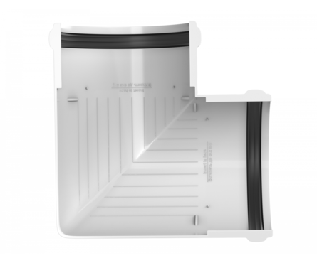 Угол желоба 90° ТехноНИКОЛЬ ПВХ (белый) Фотография_3