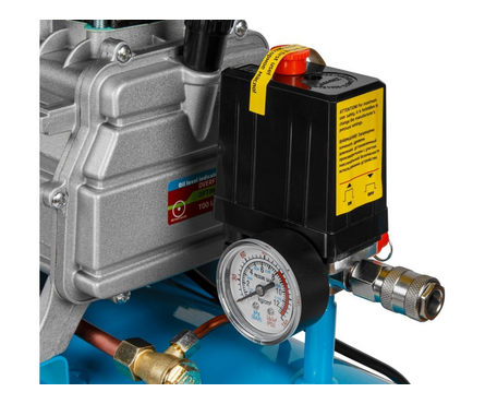 Компрессор воздушный 240 л/мин, 8 атм, коаксиальный, масляный, ресивер 24 л, 220 В, 1.50 кВ AC-125 DGM Фотография_4