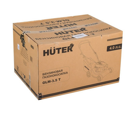 Газонокосилка бензиновая несамоходная 4 л.с. 42 см, вес 26.56 кг, травосборник 45 л GLM-3.5T HUTER Фотография_9