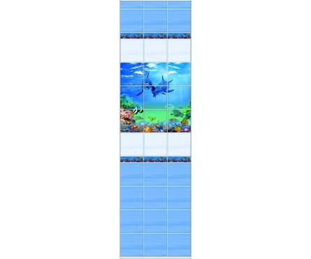 ПВХ Панель NOVITA 3D 2700*250*9мм Афалины синий ДЕКОР Фотография_0