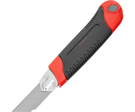 Нож 25 мм выдвиж. лезвия, металл. двухкомпонентный корпус, с магнитом MATRIX Фотография_1