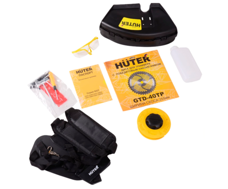 Триммер бензиновый 3.3 л.с. 2.5 кВт, 52.0 см³ вес 9.4 кг неразборная штанга GGT-2500T HUTER Фотография_11