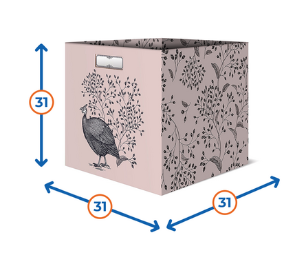 Коробка картонная для хранения 31х31х31 см, без крышки, розовая, BOTANICS Фотография_1