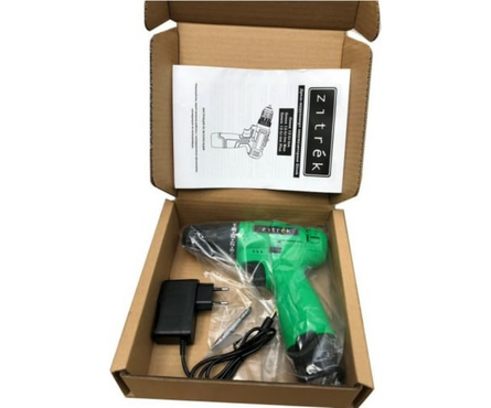 Дрель-шуруповерт 12 В 1 шт Li-ion акк. 1.5 Ач, 26 Нм, 300-1300 об/мин, 1 скорость Green ZITREK Фотография_3