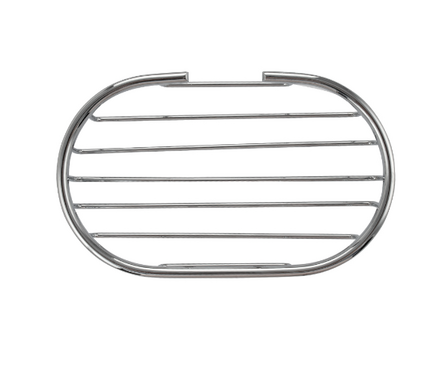 Мыльница решетка овальная малая, с креплением к стене хром САНАКС Фотография_1