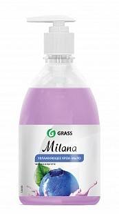 Жидкое крем-мыло GRASS Milana с дозатором 0,5 л (черника в йогурте) Фотография_0