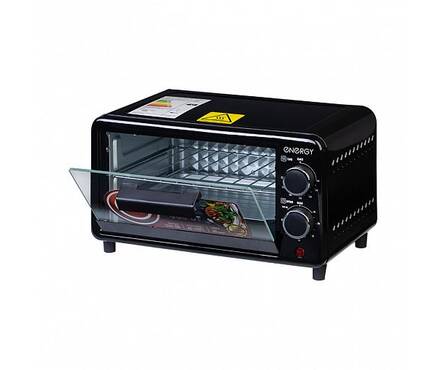 Мини-печь 9 л, 650 Вт, таймер, термостат, черная GT-09A-B ENERGY Фотография_1