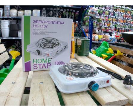 Плита электрическая настольная 1 конфорка 1000 Вт HS-1107 HOMESTAR Фотография_4