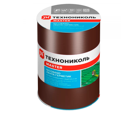 Самоклеящаяся герметизирующая лента NICOBAND цвет коричневый, длина 10 м, ширина 30 см Фотография_1