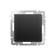 Перекрестный переключатель В Рамку Одноклавишный  Черный матовый IP20 10А 250В Werkel Фотография_0