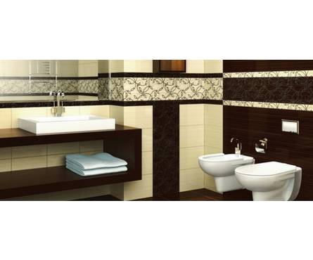 Керамическая плитка Березакерамика Джаз 250х350 коричневый декор Фотография_2