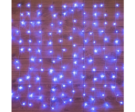 Гирлянда светодиодная Дождь 1.5x1.5 м 144 LED синий свет Neon-Night Фотография_0