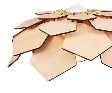 Светильник подвесной WL006-1P-560 NL, дерево светлое, Е27 Фотография_2