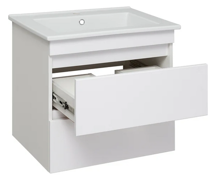 Тумба подвесная Манхэттен-65 с умывальником Оскар 65 белый Фотография_1