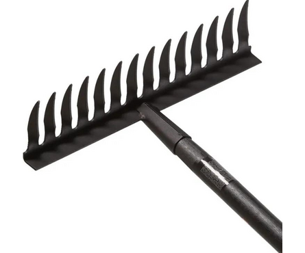 Грабли садово-огородные 14 витых зубцов с деревянным черенком FINLAND Фотография_1