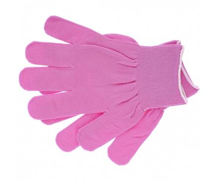 Перчатки нейлон, 13 класс, цвет розовая фуксия, размер L, Россия Фотография_0