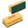 Губка Виледа 7х15см, желтая (зеленый абразив)